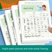 İlkokul Yazma Alıştırma Kağıdı - 1-2. Sınıf 4. Seviye [5-8] - Resim Okuma ve Kelime Yazma (Tam) thumbnail 2