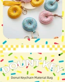 DIY El Yapımı Anahtarlık Kolye Yaratıcı Malzeme Kiti - Sarı Donut Kolye (DIY Malzeme Paketi) - 8