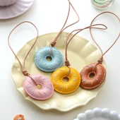 DIY El Yapımı Anahtarlık Kolye Yaratıcı Malzeme Kiti - Sarı Donut Kolye (DIY Malzeme Paketi) - 3