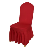 Banket Sandalye Kılıfı Fiyonklu - Kırmızı ve Fiyonklar - 6