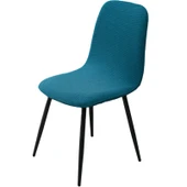 Lastikli Sandalye Kılıfı - Bej Beyaz Ekose - 6