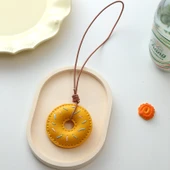 DIY El Yapımı Anahtarlık Kolye Yaratıcı Malzeme Kiti - Sarı Donut Kolye (DIY Malzeme Paketi) - 1