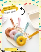 DIY El Yapımı Anahtarlık Kolye Yaratıcı Malzeme Kiti - Sarı Donut Kolye (DIY Malzeme Paketi) - 9