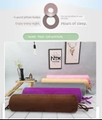 Hamileler İçin Silindir Süngerli Masaj Yastığı - Açık Pembe (60cm, İnci Pamuklu) - 9