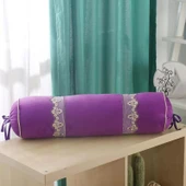 Hamileler İçin Silindir Süngerli Masaj Yastığı - Sos Moru (60cm, İnci Pamuklu) - 1