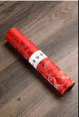 Çin Zen Kırmızı Çay Matı - Kırmızı Mürekkep Anka Kuşu Tüyü Küçük Çay Altlığı 21*47 - 11