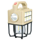 Powermaster PM-26460 3 Modlu Beyaz Filament Solar Masa Kamp Lambası El Feneri Işıldak - 1