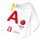 İngilizce Alfabe Öğrenme Kartları - Yuvarlak Stil 4 Yaprak thumbnail 4