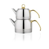 Schafer Ada (Orta) 4 Parça Gold Çaydanlık Takımı - 2