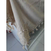 COŞAN TEKSTİL DENİZLİ/ BULDAN DOKUMASI MASA ÖRTÜSÜ - EBADI: 140 X 180 cm RENK: EKRU - DOKUMA - % 100 PAMUKLU - 2