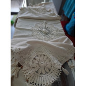 COŞAN TEKSTİL DENİZLİ/ BULDAN DOKUMASI MASA ÖRTÜSÜ - EBADI: 140 X 180 cm RENK: EKRU - DOKUMA - % 100 PAMUKLU - 7