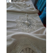 COŞAN TEKSTİL DENİZLİ/ BULDAN DOKUMASI MASA ÖRTÜSÜ - EBADI: 140 X 180 cm RENK: EKRU - DOKUMA - % 100 PAMUKLU - 12