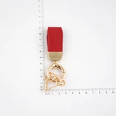Minimalist Kuzu Derisi Araba Anahtarlık Kolye Çanta Süsü - Sarı one 133 - 4