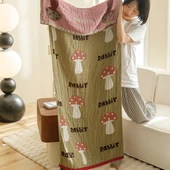 Bebek Müslin Banyo Havlusu - Mantar - 80x160cm - 1