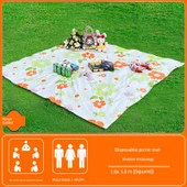 Kamp Tek Kullanımlık Masa Örtüsü 1.8m Çiçek Desenli Taşınabilir thumbnail 1