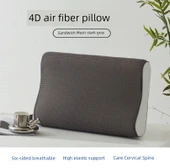 Hava Fiber Yastık 55x35x9/11cm - Sandviç File Koyu Gri thumbnail 1