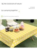 Kamp Tek Kullanımlık Masa Örtüsü 1.8m Çiçek Desenli Taşınabilir thumbnail 3