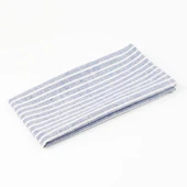 Japon İskandinav Tarzı Dikey Çizgili Polyester Pamuk Peçete Amerikan Servisi - Lacivert 60 x 40 cm - 10