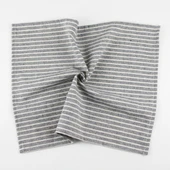 Japon İskandinav Tarzı Dikey Çizgili Polyester Pamuk Peçete Amerikan Servisi - Mavi 30 x 40 cm - 3