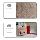 Labubu Bebek Kokulu Kolye Anahtarlık - Mavi Gri thumbnail 8