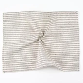 Japon İskandinav Tarzı Dikey Çizgili Polyester Pamuk Peçete Amerikan Servisi - Mavi 30 x 40 cm - 5