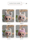 Labubu Bebek Kokulu Kolye Anahtarlık - Mavi Gri thumbnail 10