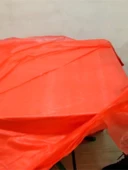 Kalın Tek Kullanımlık Kırmızı Yuvarlak Masa Örtüsü 2.6x2.6 Metre - 3