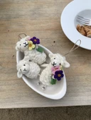 El Yapımı Koyun Peluş Anahtarlık Çanta Kolyesi - Kuzu - 9