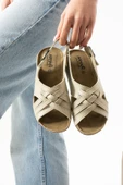 Albishoes Darma Anatomik Yumuşak Rahat Taban Kadın Sandalet Anne Orta Yaş Genç Şık Sandalet Terlik - 2