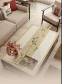 Çin Tarzı Su Geçirmez PVC Masa Örtüsü - Begonya Gölgesi-Koyun Postu Desenli 60x60cm - 9