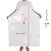 TPU Su Geçirmez Önlük - İnce Mor + Kollu thumbnail 4