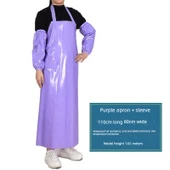 TPU Su Geçirmez Önlük - İnce Mor + Kollu thumbnail 1