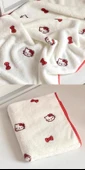 Hello Kitty Mercan Polar Havlu - Kilit Kenarlı KT Miyav Banyo Havlusu - 7