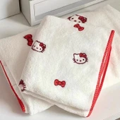 Hello Kitty Mercan Polar Havlu - Kilit Kenarlı KT Miyav Banyo Havlusu - 8