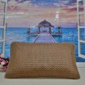 Yazlık Buz İpek Rattan Yastık Kılıfı 48cm x 74cm - Çift Taraflı Çapraz Buz Desenli - 4
