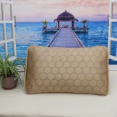 Yazlık Buz İpek Rattan Yastık Kılıfı 48cm x 74cm - Çift Taraflı Çapraz Buz Desenli - 6