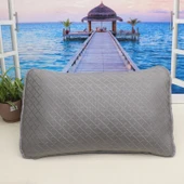Yazlık Buz İpek Rattan Yastık Kılıfı 48cm x 74cm - Çift Taraflı Çapraz Buz Desenli - 5