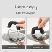 Silikon Yanmaz Tava Sapı Kılıfı - Büyük Boy Siyah (2 Adet) thumbnail 4