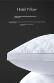 Otel Tipi Yastık + Yastık Kılıfı - Çift Taraflı Kapitone Mavi Yastık (2 Adet) - 11