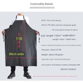 Su Geçirmez Çift Katmanlı Mutfak Önlüğü - 110x80 Siyah Kırmızı thumbnail 7