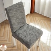 Universal Esnek Sandalye Kılıfı - Koyu Gri (Kalınlaştırılmış Rattan Koyu Gri) - 1