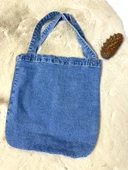 Kadın Denim Cepli El ve Omuz Çantası - 4