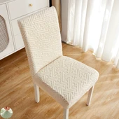 Universal Esnek Sandalye Kılıfı - Açık Yeşil (Kalınlaştırılmış Rattan Matcha Rengi) - 4