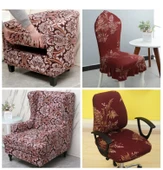 Yüksek Sırtlıklı Sandalye Kılıfı - Avrupa Dantelli - Bordo (Şarap Kırmızısı) - 7
