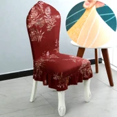 Yüksek Sırtlıklı Sandalye Kılıfı - Avrupa Dantelli - Ek Parça - 3