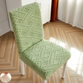 Universal Esnek Sandalye Kılıfı - Açık Yeşil (Kalınlaştırılmış Rattan Matcha Rengi) - 1