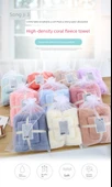 Mercan Polar Havlu Seti - Pembe 35x75 El Havlusu + 70x140 Banyo Havlusu - 7