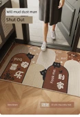 Çizgi Film Kedi İpek Halı Paspas - Uzun Soğuk Miyav Dikdörtgen 40x60cm - 6