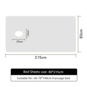 Toz Geçirmeyen Tela Masaj Yatağı Örtüsü - Beyaz 60-70x190 cm - 1
