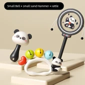 3'lü Set - Küçük Panda - Kum Çekiç, Zil ve Çıngırak - 1